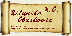 Milunika Obušković vizit kartica